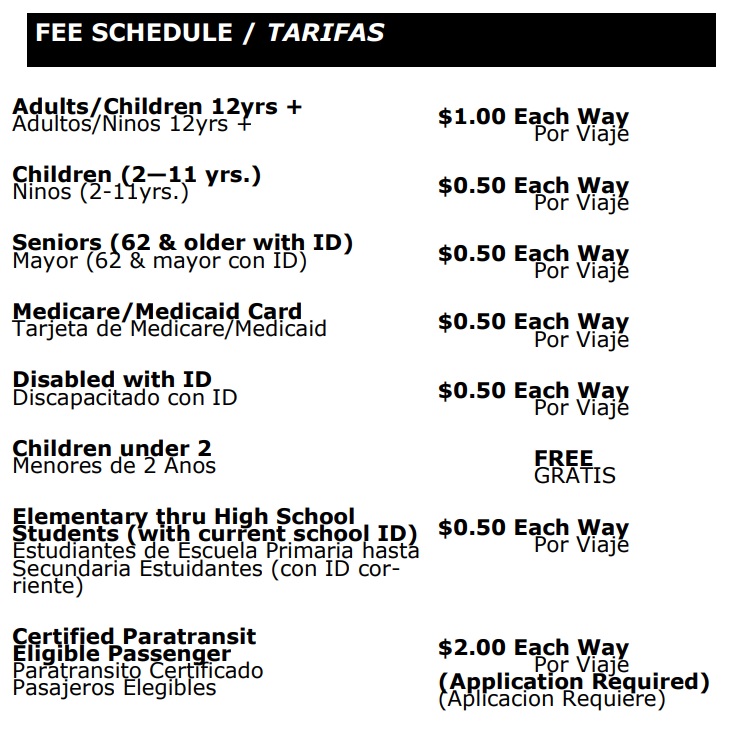 Fixed Route Maps and Schedules fixed-route-maps-and-schedules